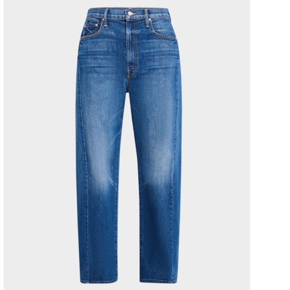 Mother full pipe flood jeans denim Blue it’s a small world NWT size 32 - Picture 11 of 12